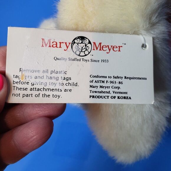 Adorable Vintage Mary Meyer White Bunny Rabbit Hand Puppet Plush Stuffed Animal - Picture 6 of 11